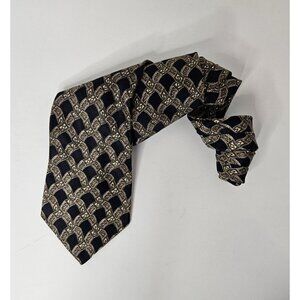 Geoffrey Beene 100% Silk Tie‎ With Geometric Pattern Necktie 58 in x 4 in